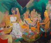 Tanja Ritterbex, Bitches get nasty on the hookah, 2015, 170x200 cm, oil on canvas